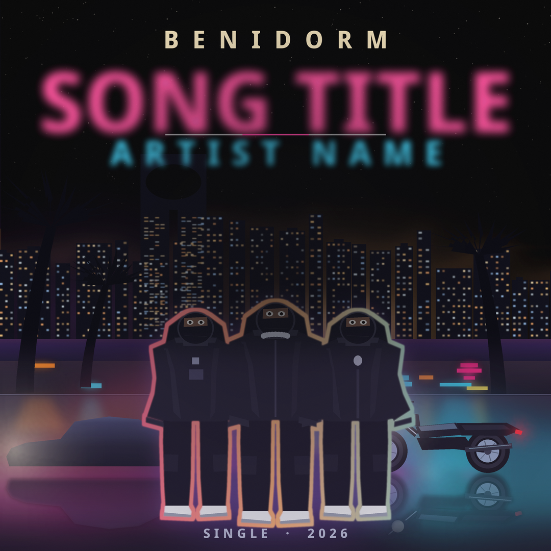 Benidorm single cover with typography